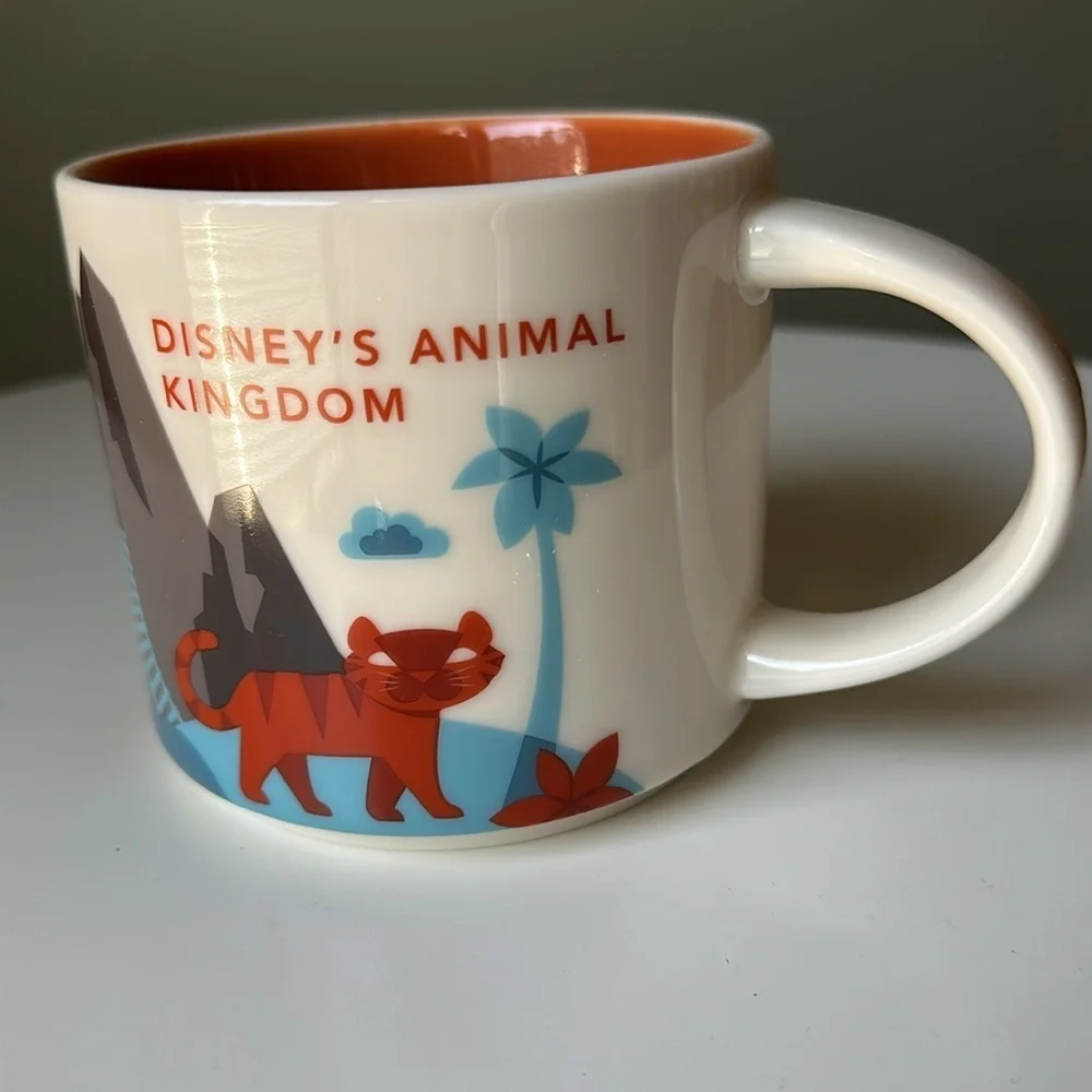 Disney Parks X Starbucks Animal Kingdom Coffee Mug Tea You Are Here NWOB No Box